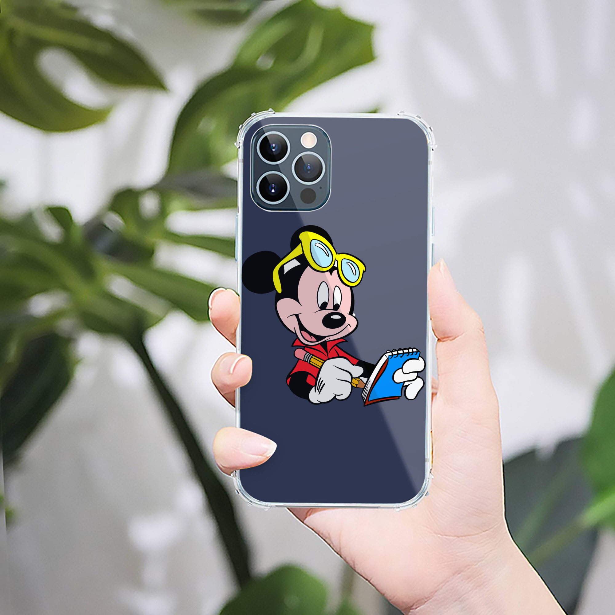 （画像用） ミッキーマウス Mickey Mouse 【iPhone 12シリーズ対応】透明スマホケース（クリアソフトケース）